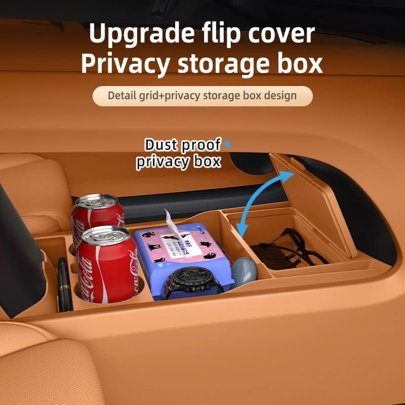 Console centrale per auto Scatola portaoggetti inferiore Custodia in silicone Organizzatore antiscivolo Resistente ai graffi per Li Lixiang i6 2025