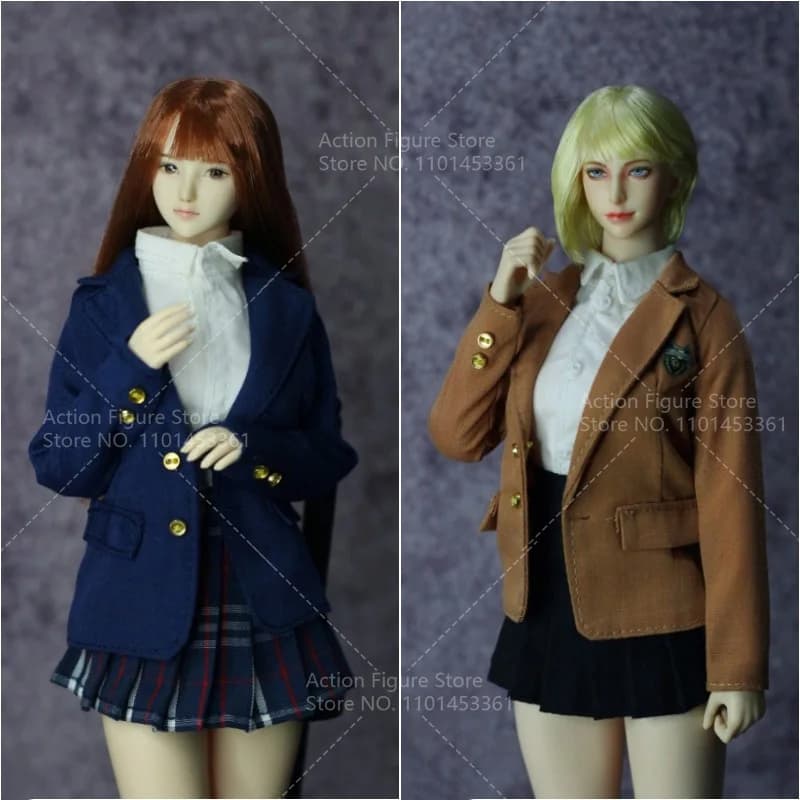 Giacca stile britannico per studentessa soldato in scala 1/6 JK uniforme a maniche lunghe Blazer Coat Fit 12 pollici Action Figure Model Body