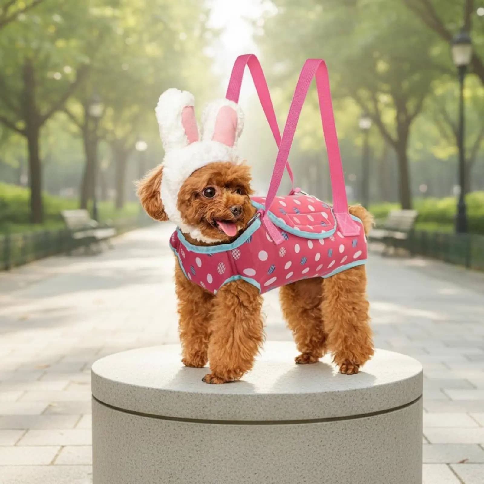 Feline Dog Sling Carrier Portable Small Dog Carrier Bag Breathable Shoulder Pet Bag Adjustable Strap Easy to Clean for Cats