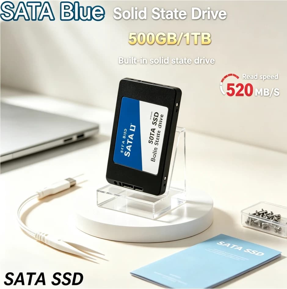 [Brand]Original SATA Blue High Efficiency External SSD Portable Solid State Storage Disk Large Space For Notebook Mobile Devices