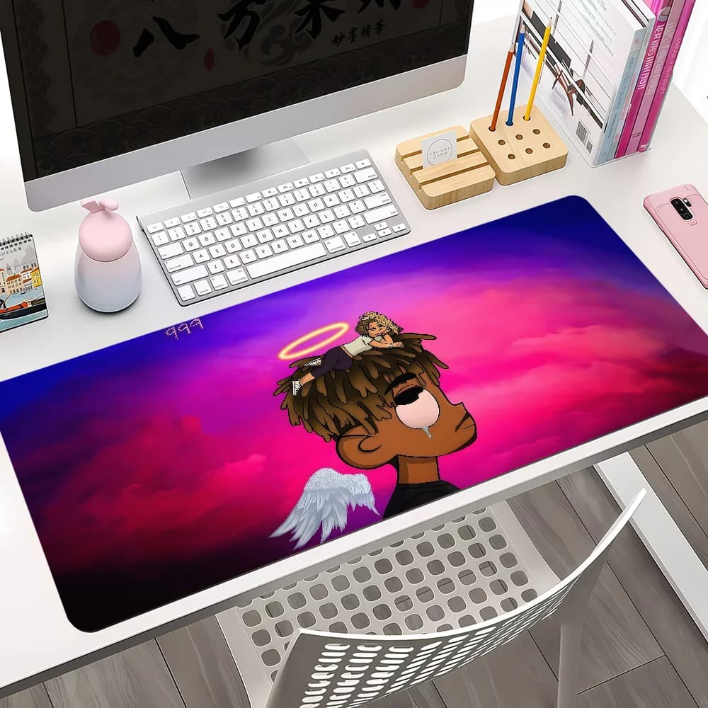 Tappetino per mouse Rapper Cool J-Juice Wrld Tappetino per mouse antiscivolo addensato per scrittura grande Lockedge Cuscino da gioco per studenti da ufficio