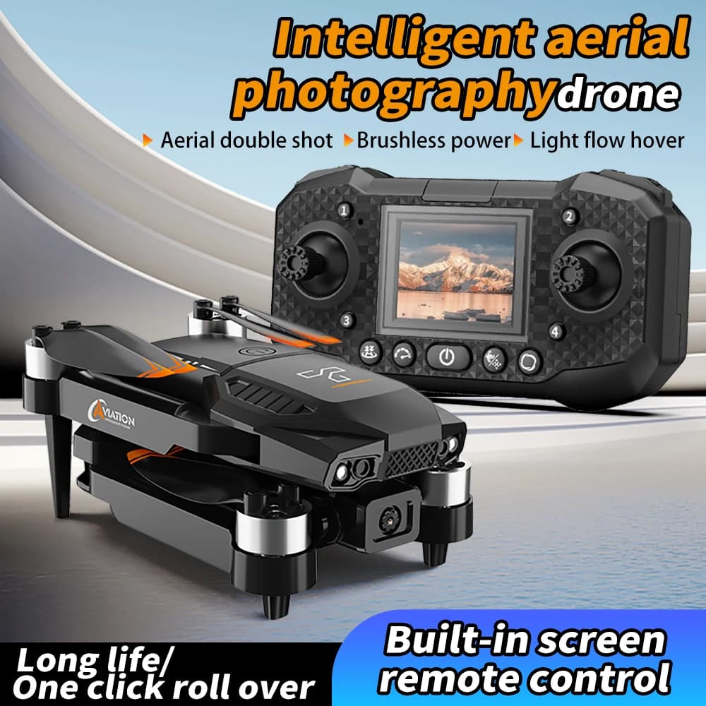 F205 Drone Professionale 4K HD Doppia Fotocamera Drone Schermo di Controllo Remoto Motore Brushless Pieghevole Quadcopter RC Aereo Giocattolo Per Bambini