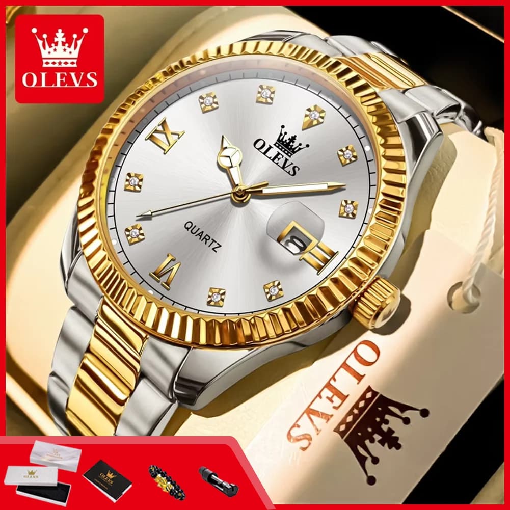 OLEVS 3623 Men's Watch Luxury Original Quartz Top Brand For Men's Watch Business Men's Wrist Watch with Waterproof Luminous Calendar