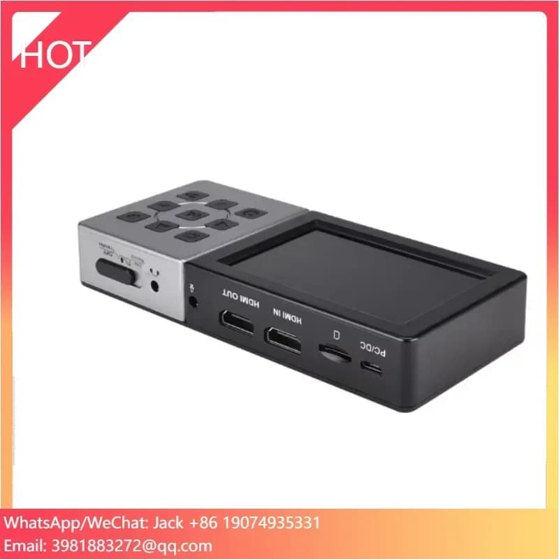Ezcap 273 HD 1080P 60fps Scheda di Acquisizione Video per Streaming di Giochi e Registrazione con Schermo LCD, Riproduzione e Ingresso Audio per Microfono
