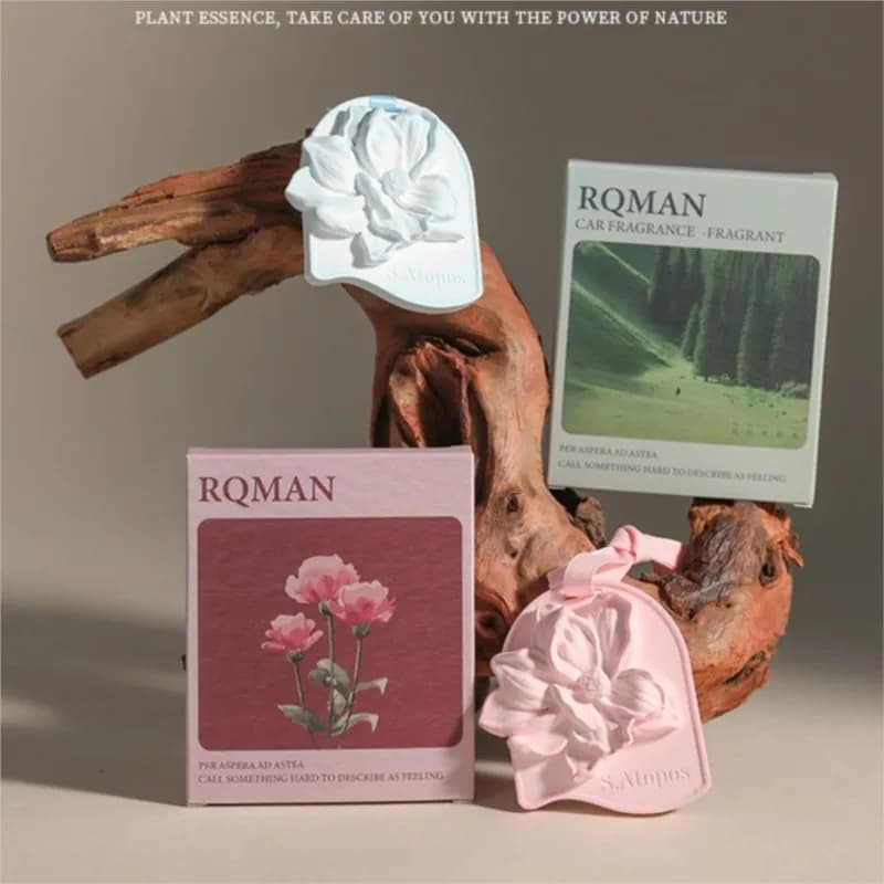 Hanging Begonia Flower Auto Gesso Deodorant for Environments Plant Essence Solid fragrance Aroma Diffuser Bathroom Pendant Decor