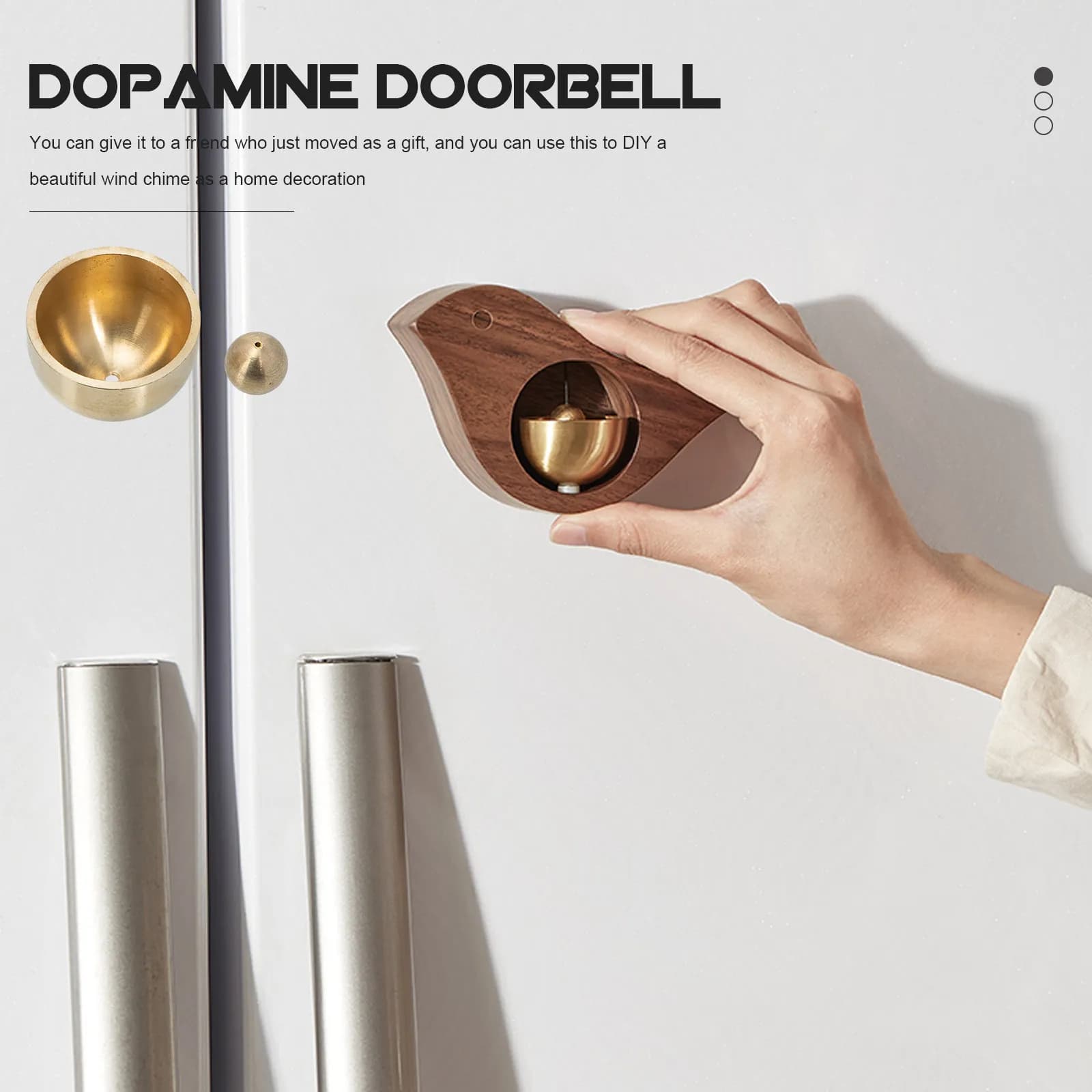 Hard Wear Resistant Copper Bell Accessory for Doorbells Wind Chimes Refrigerator Bells Japanese Wind Chime Decor Replacement
