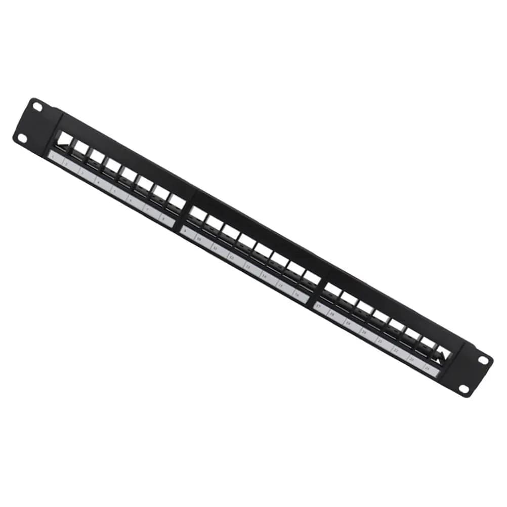 Pannello di connessione di rete da 19 pollici non schermato, montabile orizzontalmente su rack, per cavi Ethernet Cat 3/5E/6/6A/7, sistema di gestione cavi.
