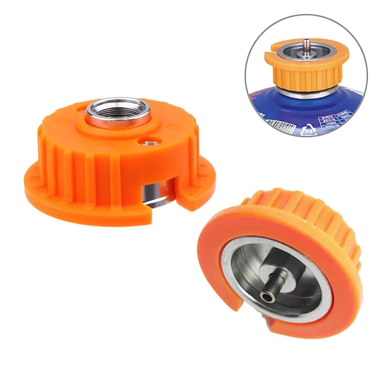 ●Outdoor Camping Gas Tank Adapter Cassette Interface Threaded Accessories Thread To Bayonet Converter