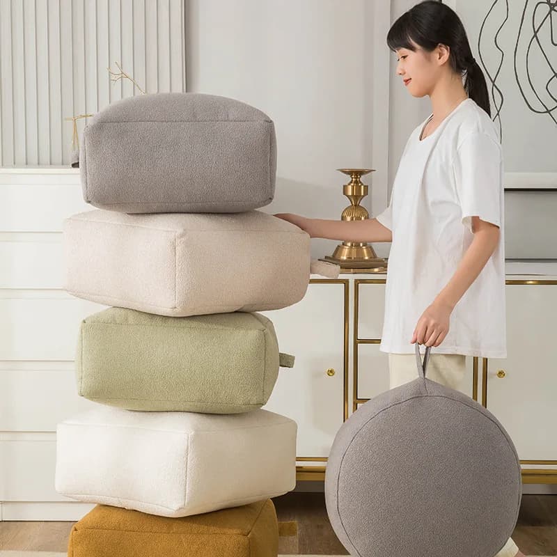 Modern Futon Circle Fleece fodera per cuscino in velluto Pouf Yoga cuscino per meditazione balcone Tatami Mats cuscino non imbottito senza riempimento