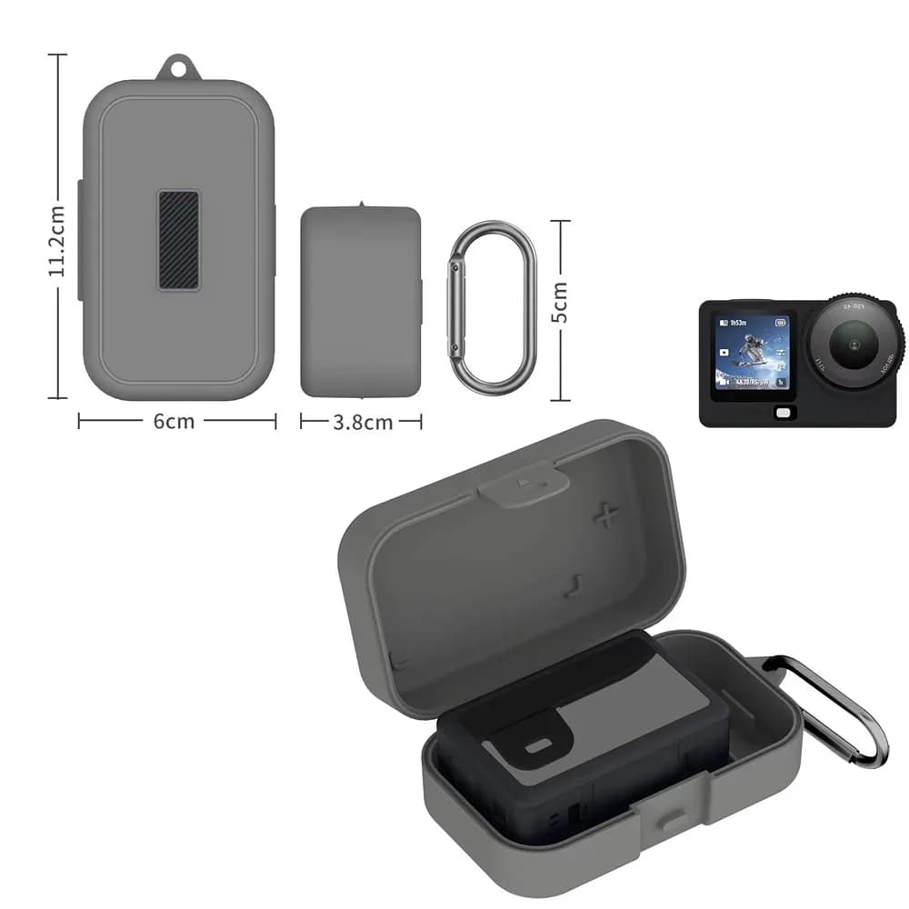 Case for DJI Osmo Action 6, anti-dust and anti-shock, camera accessories, grey