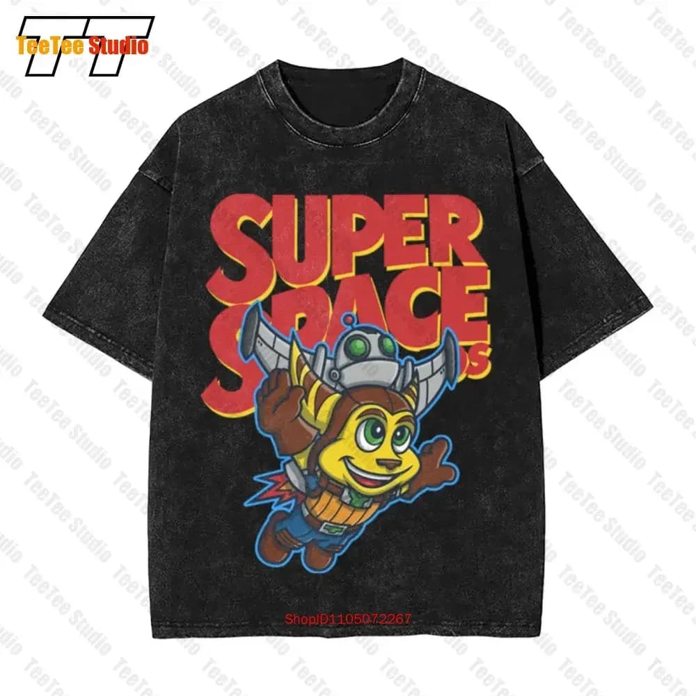 T-shirt oversize vintage Super Space Bros Ratchet Clank WV6L