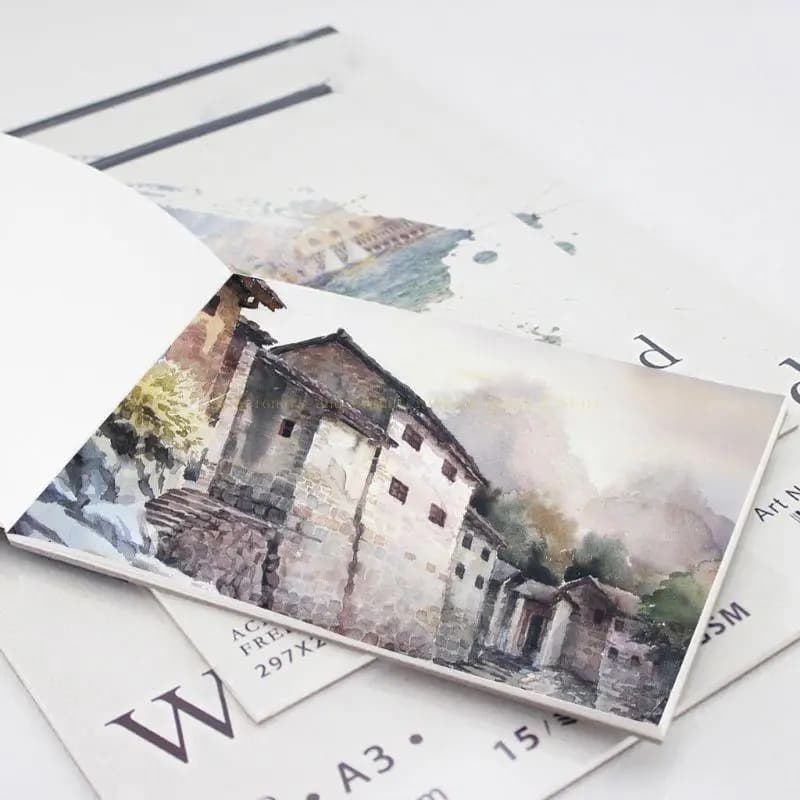 15 Sheets Watercolor Paper Sketch Book Notepad for Painting Drawing Notebook Art Supplies