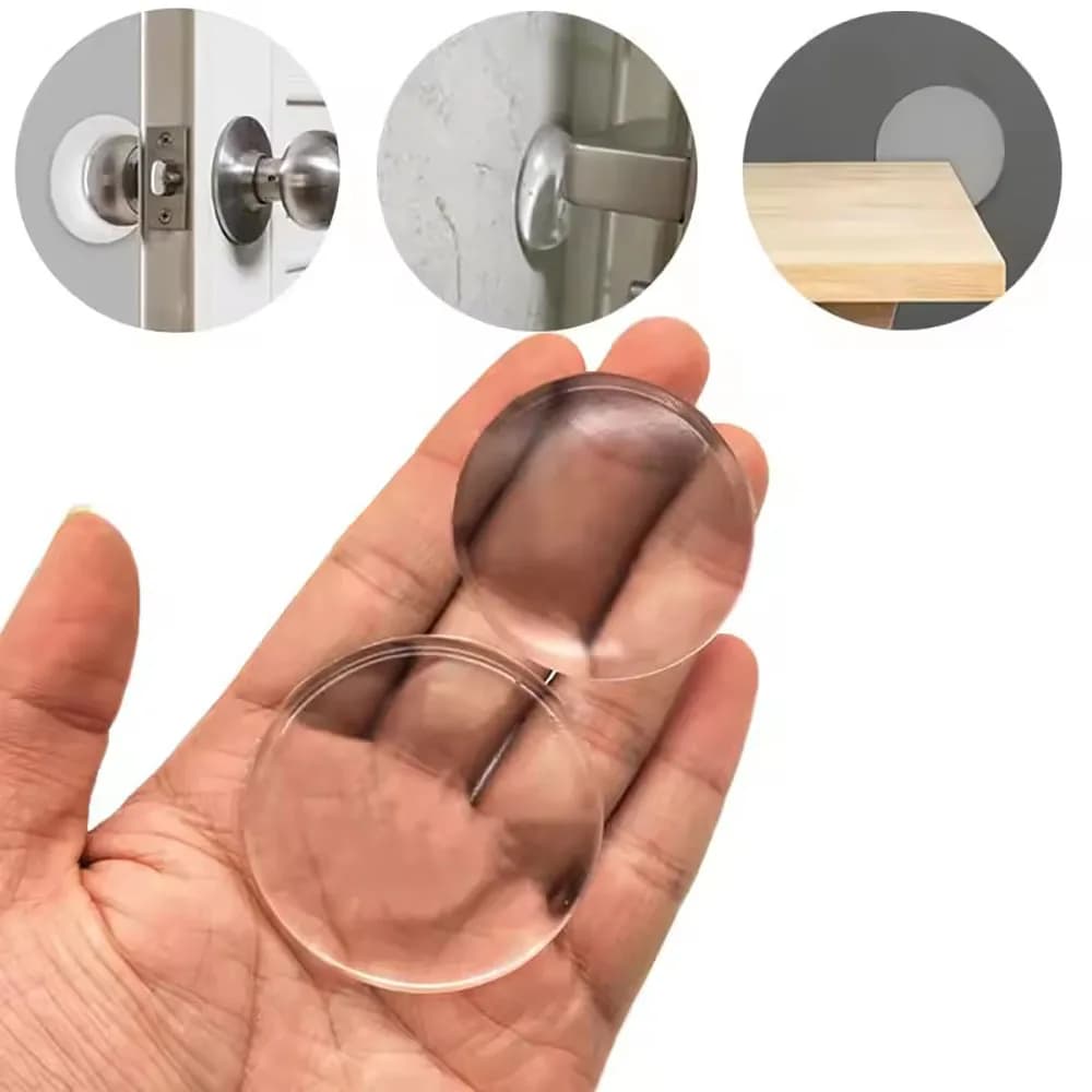 6 pezzi adesivi fermaporta in silicone muto anti-shock marmitta protezione da parete autoadesiva porta paraurti a mano spina protettiva
