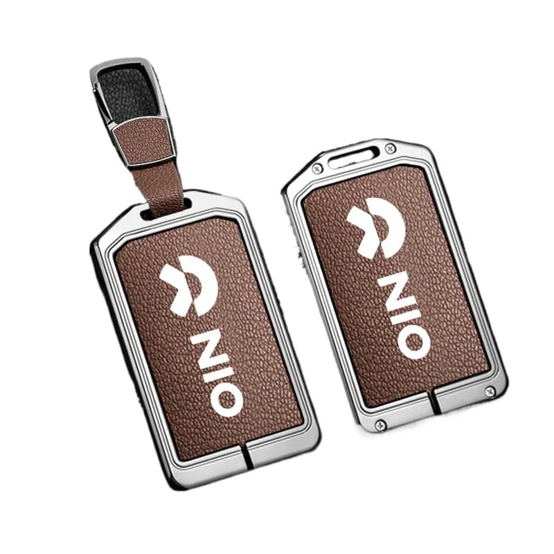 Zinc Alloy NFC Card Cover for NIO ES8/ES6/ET5/ET5T/EC6, Heavy Duty Metal Full Coverage Protective KeyCase Shell with Keychain