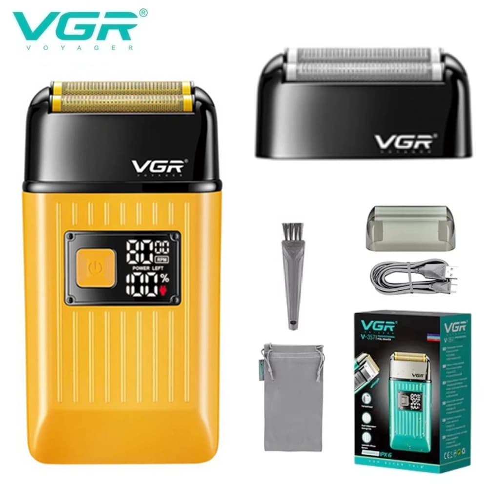 VGR Rasoio Elettrico Barba Trimmer Rasoio Impermeabile Macchina da Barba Professionale Testa Calva Trimmer Rasoi per Gli Uomini V-357