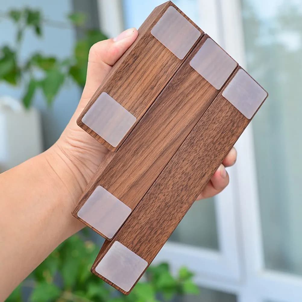1Pcs Solid Wood Door Stopper Elegant Nordic Door Wedge Wall Scratch Guard Lightweight Compact Storage