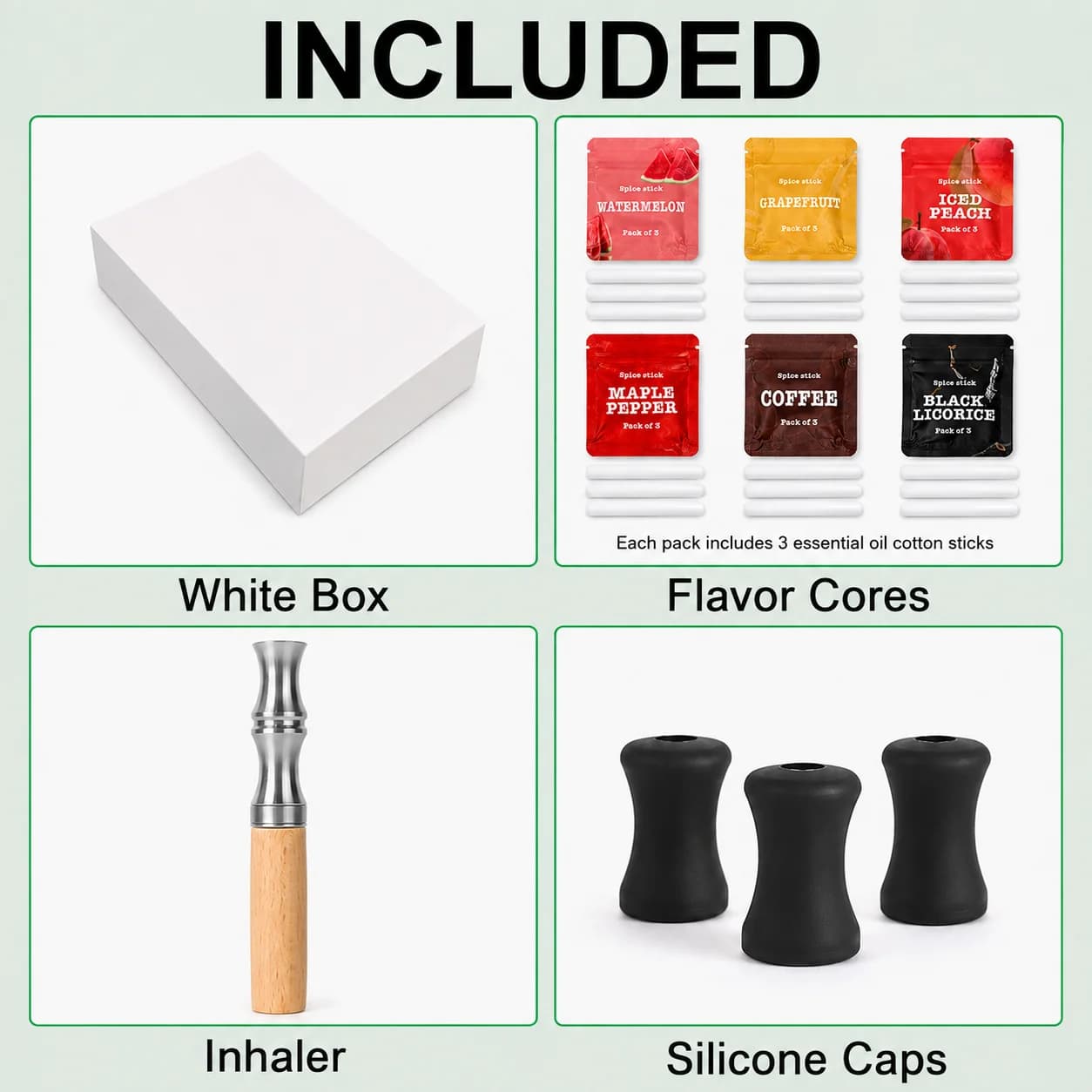 New Premium Aroma Air Inhaler Gift Box Zero Vapor Replace Hand-to-Mouth Habit Adjustable Airflow Magnetic Stick Daily Relaxation