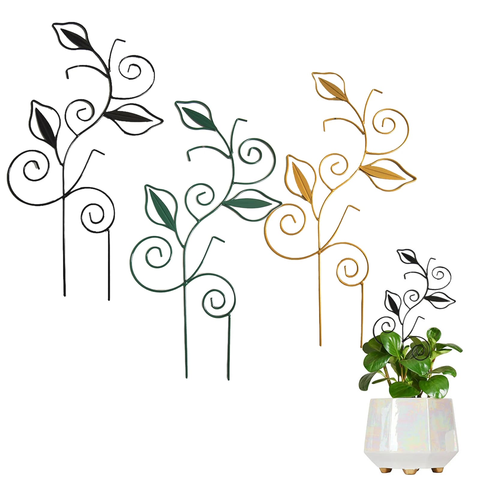 Stakes Plant Climbing Support Trellis Plant Climbing Frame Leaf Flower Pot Plants Climbing Support Rack Garden Accesorries