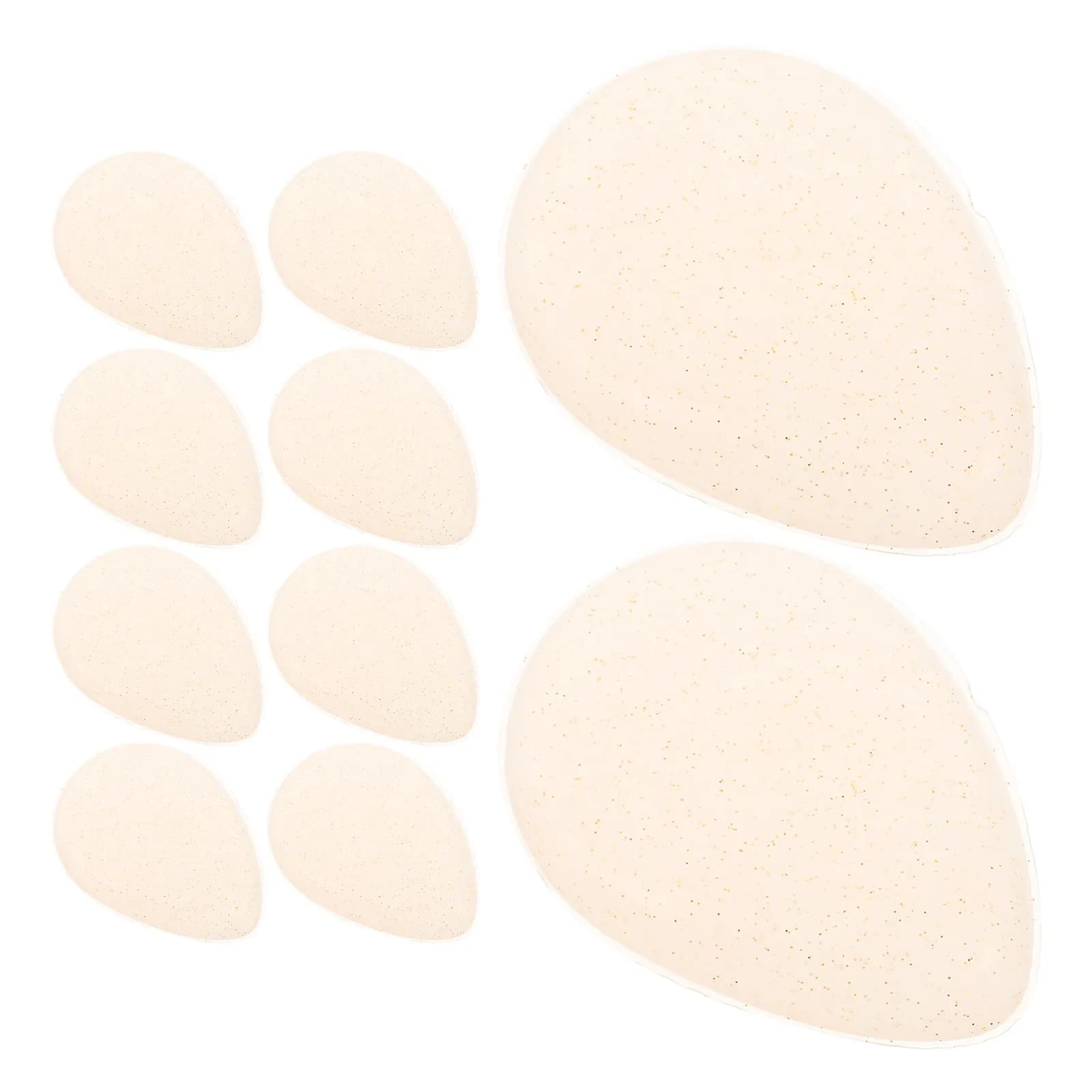 10Pcs Clear Silicone Makeup Sponge Teardrop Contouring Face Applicator Non-Absorbent Foundation Blender Powder Puff Tool