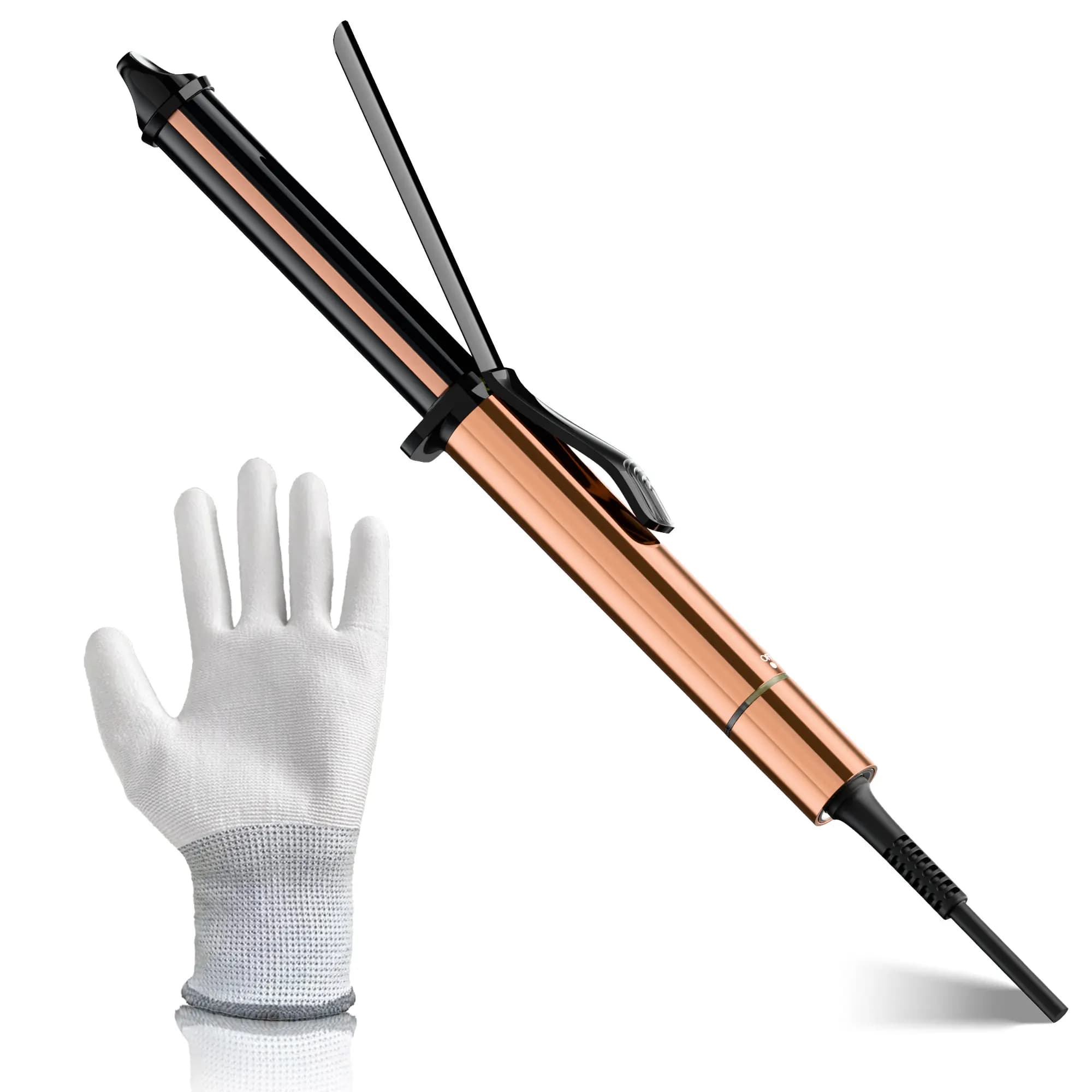 NICEBAY 1 inch curling iron, professional curler, curler wand with double tension, LED display for ceramic curlers
