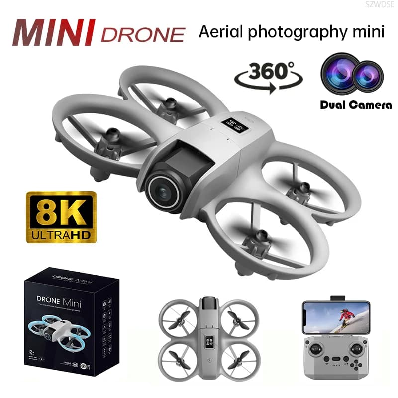 Mini Drone Professional Camera 8k Drone 5g Wifi FPV UAV With Screen Remote Control Rc Dron Avoidance Aerial Quadcopter Toy