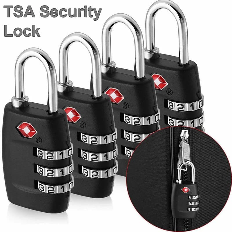Serrature TSA lucchetto a combinazione ripristinabile intelligente a 3 posizioni per bagaglio da viaggio valigia codice antifurto lucchetto serratura con Password doganale