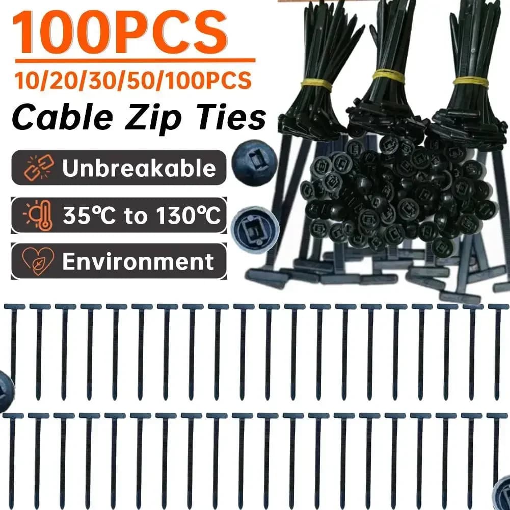 20/50/100 pz Fascette stringicavo universali in nylon, fermagli in plastica, fermagli autobloccanti resistenti, fascette stringicavo con chiusura a zip, staffe di fissaggio
