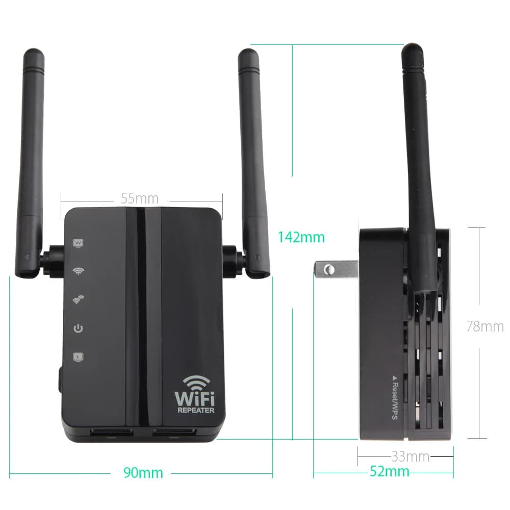 Ripetitore Wifi Extender a lungo raggio Extender di portata Wifi esterno 2.4Ghz Ripetitore di segnale Wifi 300Mbps Ripetitore wireless