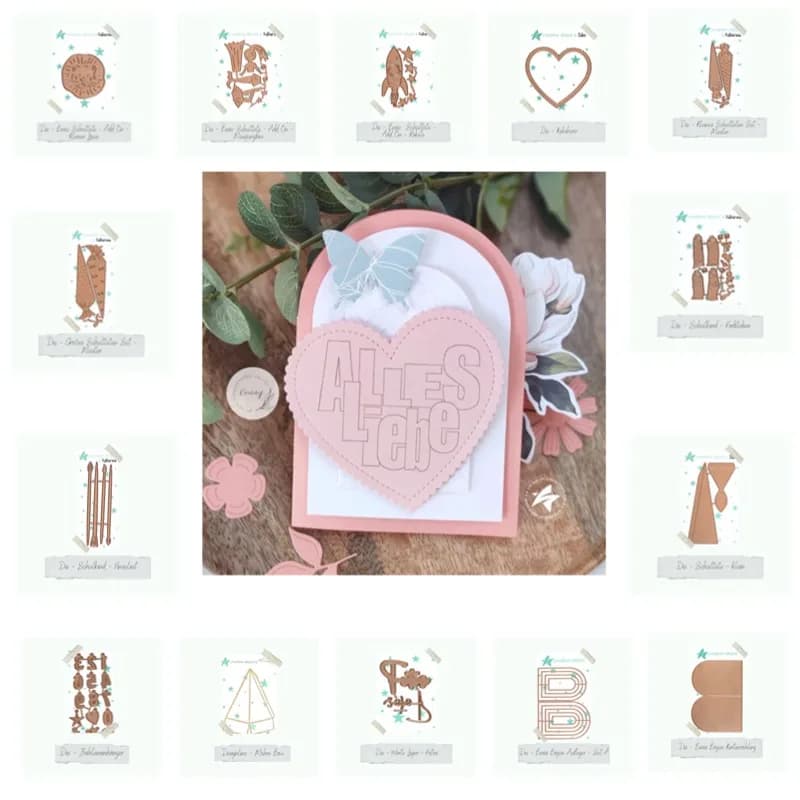 Cookie Heart Rocket Lion Paint Tubes Schoolchild Carrot Metal Cutting Dies Stamp Scrapbooking Stencil Photo Album Card DIY Paper