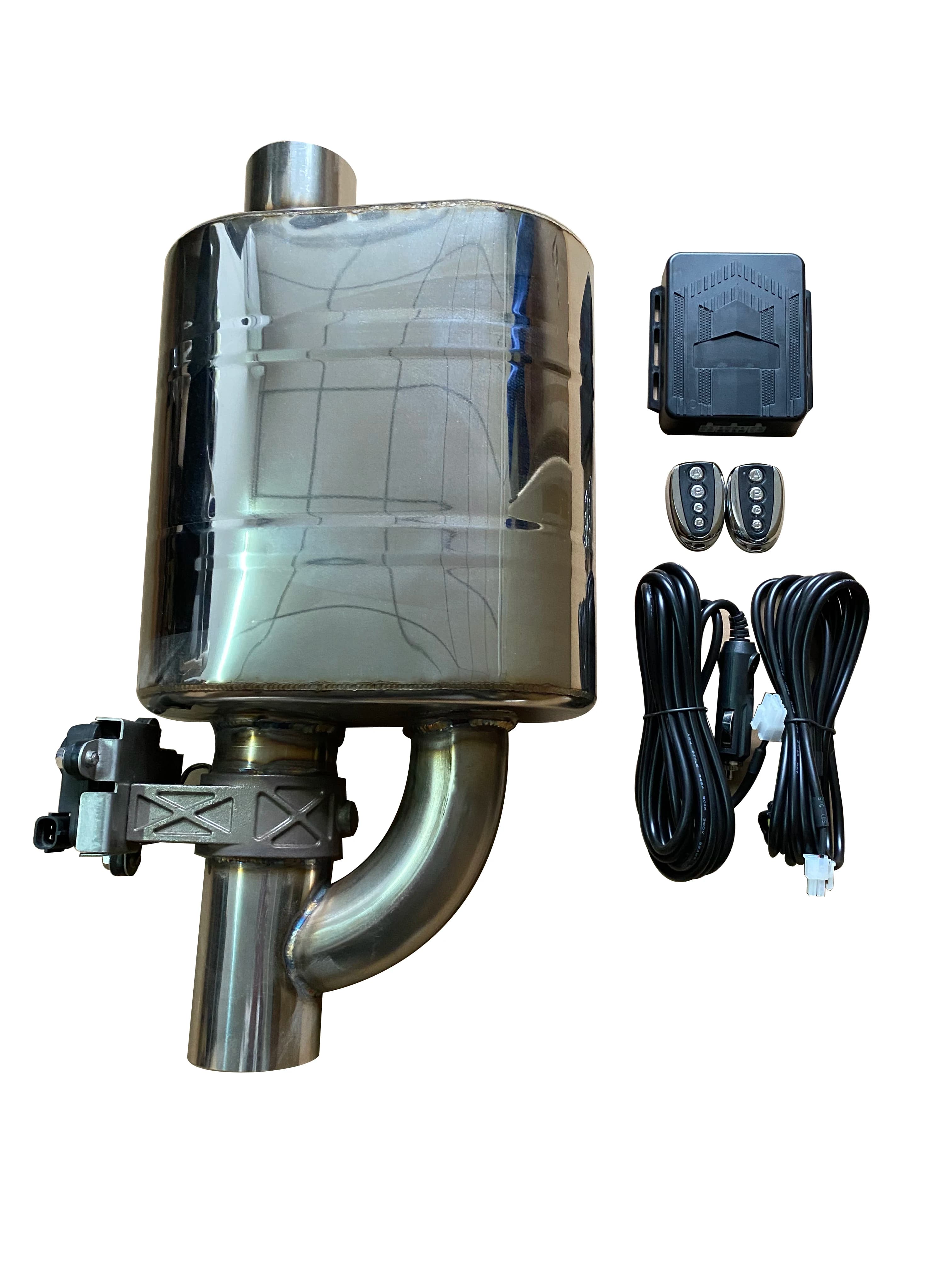 Automobile exhaust system vacuum electronic valve control module stainless steel universal valve exhaust pipe remote control dev