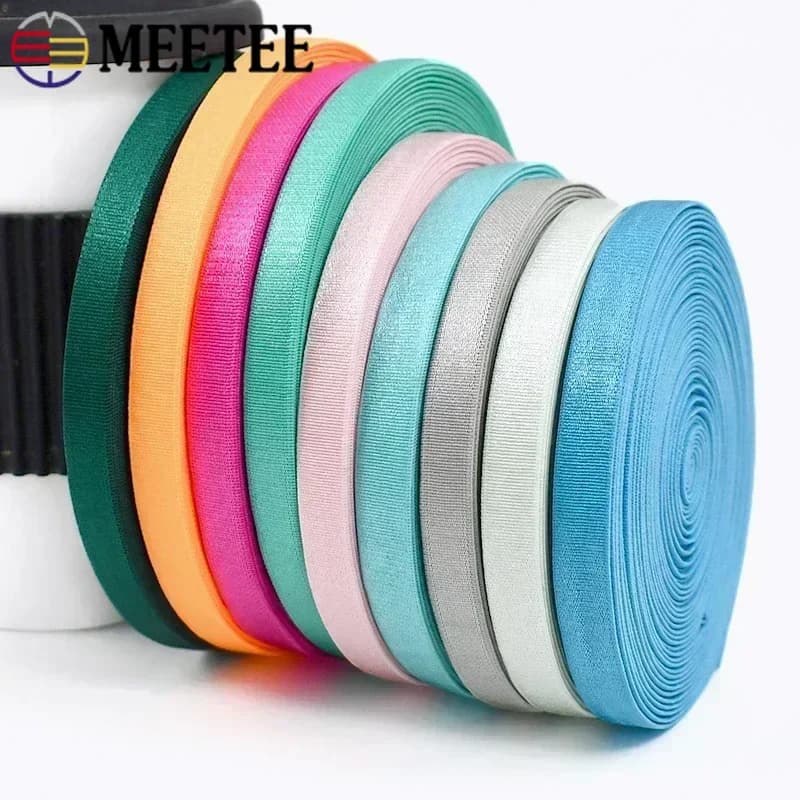 5/10/20M 6/8/10/15mm Fascia elastica in nylon per reggiseno Biancheria intima Tracolla Nastri in gomma Cintura morbida Stretch Lingerie Cucito Trim