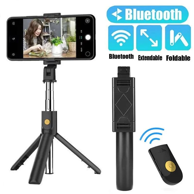 Wireless Bluetooth Selfie Stick Foldable Tripod Portable Cell Phone Holder Extendable Tripod For iPhone Xiaomi Huawei Live Video