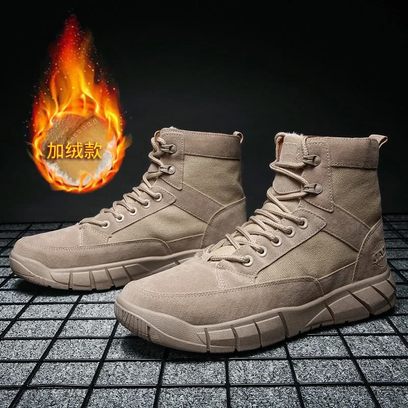 Stivali tattici da uomo leggeri Stivali da combattimento 2025 Scarpe da allenamento traspiranti per escursioni all'aperto impermeabili con lacci