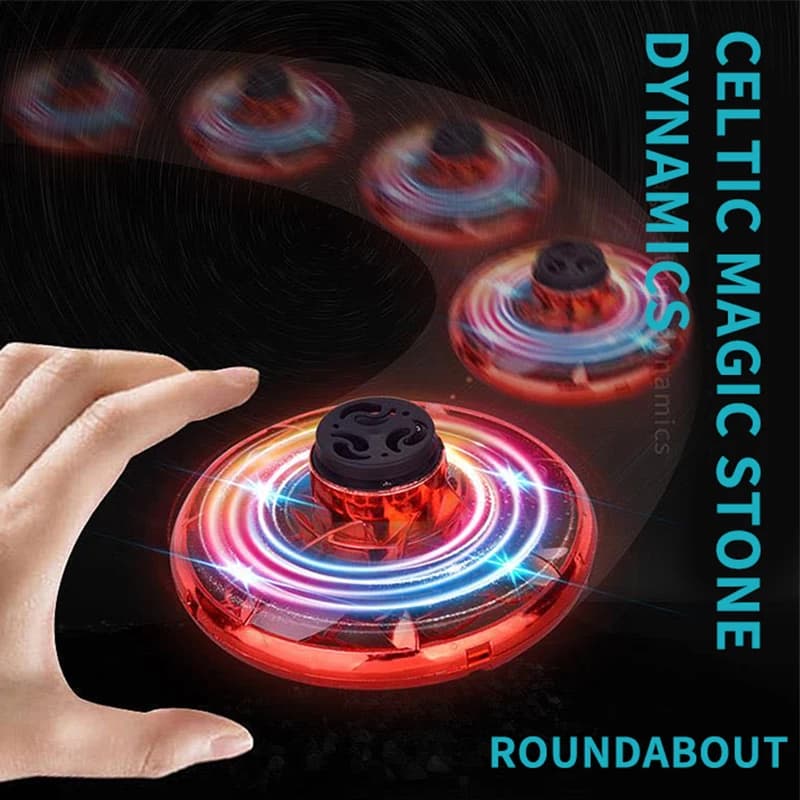Flynova Flying Spinner UFO Boomerang Mini Drone Magico Ha Condotto La Luce Per Bambini Per Bambini Per Adulti Agitarsi Giocattoli Di Natale Regalo Di Compleanno Per Bambini