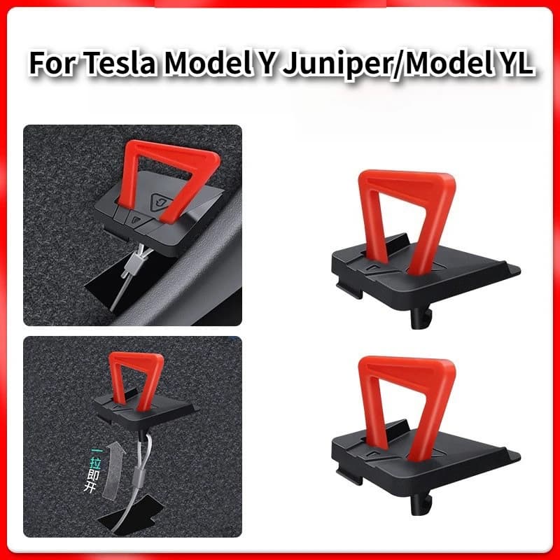 For Tesla Model Y/YL Juniper 2026 Rear Door Emergency Handle Manual Door Release Emergency Safety Pull Rope Car Accessories