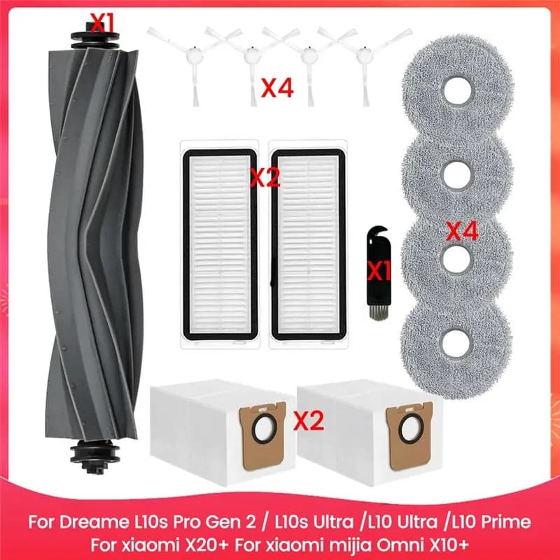 ABEZ per Xiaomi X20+, per Dreame L10s Pro Gen 2 / L10s Ultra / L10 Ultra / L10 Prime, per Mijia Omni X10+ Parti di Ricambio per Aspirapolvere