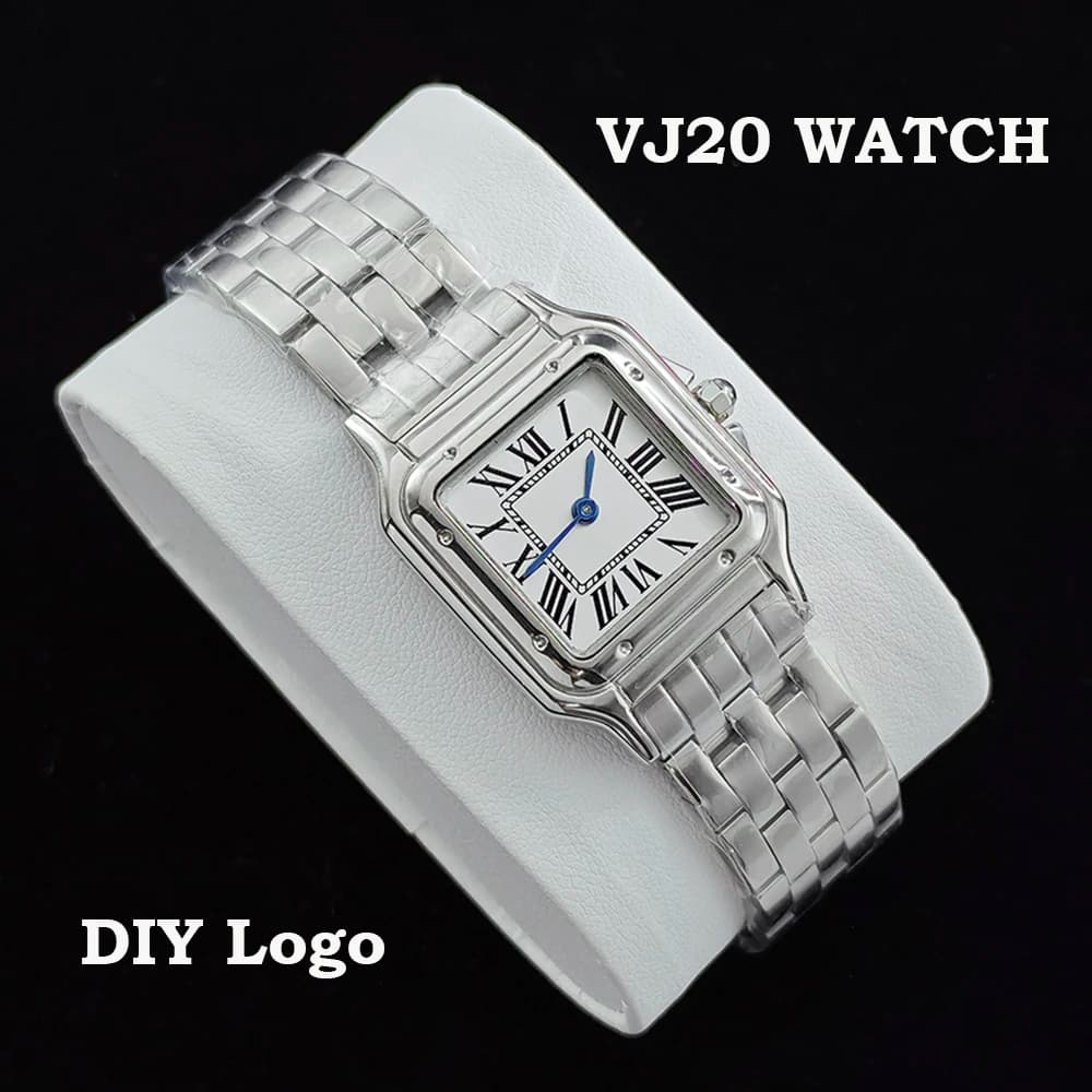 Nuovo orologio VJ20 Orologio alla moda da donna Orologio personalizzato Orologio in acciaio inossidabile Orologio digitale con numeri romani Orologio con movimento al quarzo VJ20