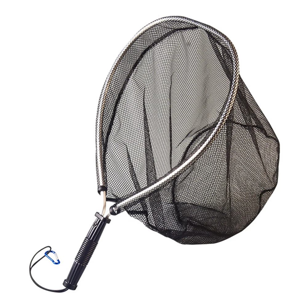 50cm Folding Landing Nets Aluminum Alloy Nylon Landing Net Portable Retractable Fishing Net Foldable Fishing Tools