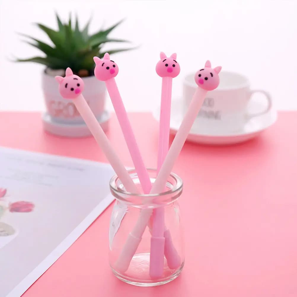 10 Pezzi Penne Gel Design Maiale Punta Fine 0.5mm per Scuola Ufficio Studenti Scrittura Disegno Cartoni Animati Penne Gel Regalo Creativo Cancelleria