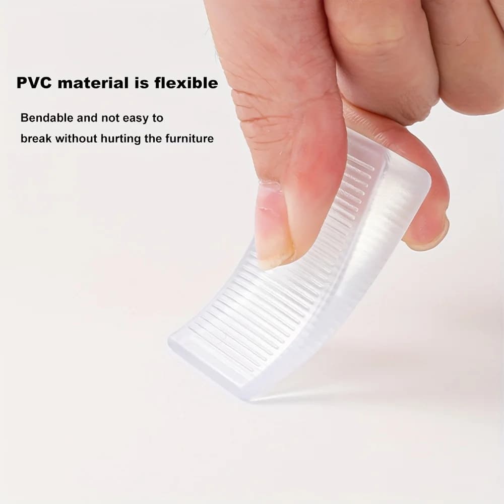 4/8-Pack Stackable Rubber Door Stopper - Non-Slip, No-Drill Safety Wedges for Home & Office Protection, Under Door Mount