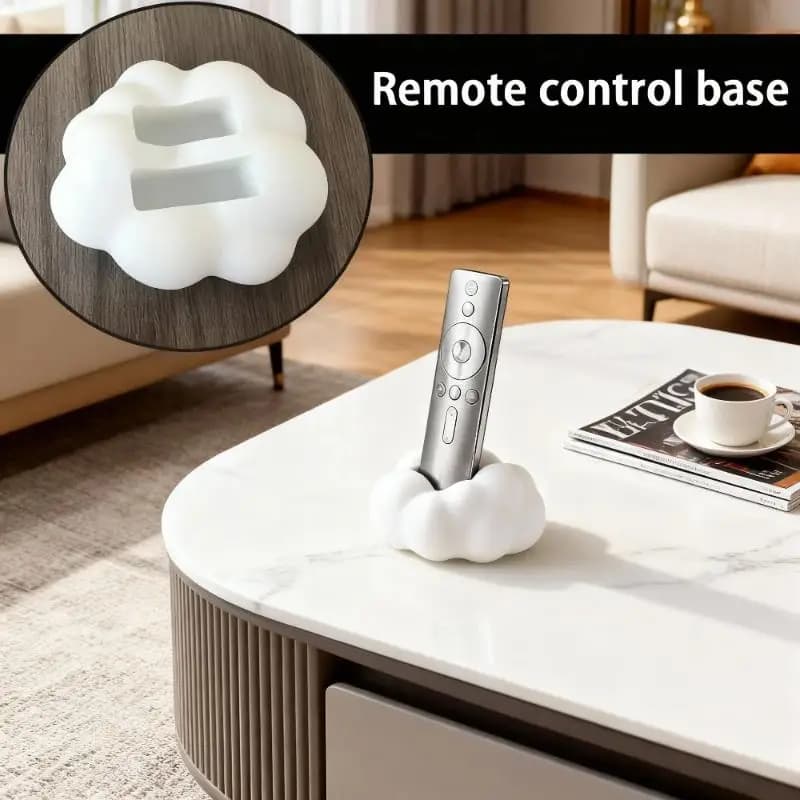 Simpatico supporto per telecomando a forma di nuvola 3D - Organizzatore da scrivania per telecomandi TV/condizionatore, telefoni e gadget