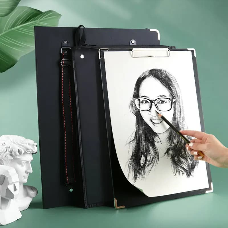 Appunti portatili 8K con portaoggetti artista grande porta carta zaino schizzo tavoletta di carta A3 Clip Board per il disegno
