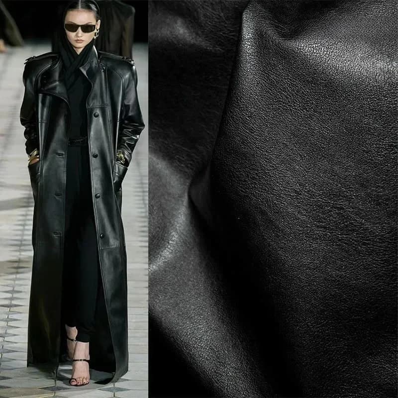 Pelle PU effetto crack, morbida, non elastica, per abbigliamento, scarpe, gonne, borse, abbigliamento di alta gamma, cucito fai da te, venduta al metro