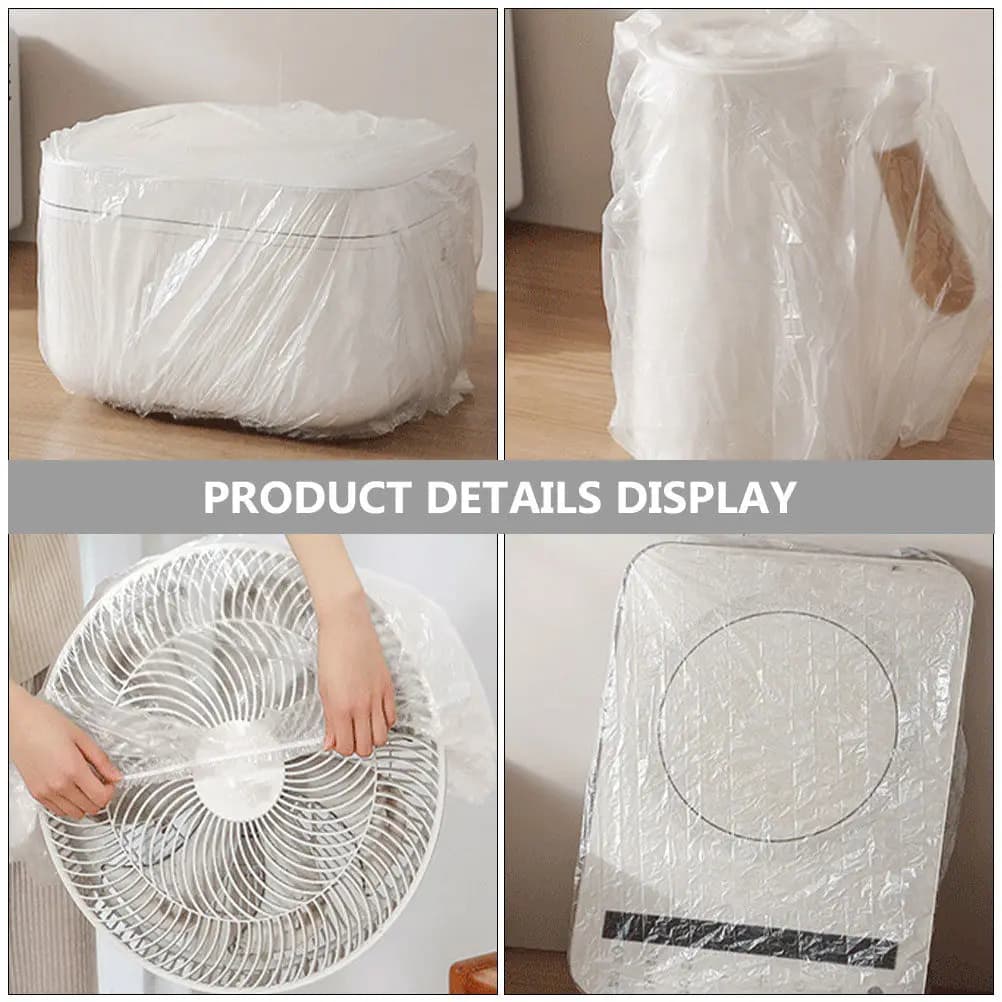 20 Pezzi Coperture Antipolvere Elastiche Trasparenti Monouso per Pentole a Pressione Elettriche, Cuociriso, Frullatori, Forni a Microonde e Piccoli Elettrodomestici