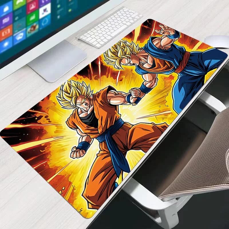 Tappetino per mouse 90x40 cm DBZ Dragon Ball, decorazione per gamer, tappetino da scrivania per PC, mousepad per laptop, accessori da gaming, tappetino per tastiera Varmilo