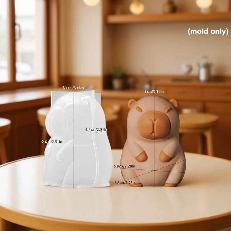 Stampo capibara 3D Capibara 3D Mousse Torta Stampo in silicone Stampo capibara Stampo animale Stampo candela per torta mousse Stampo gelato