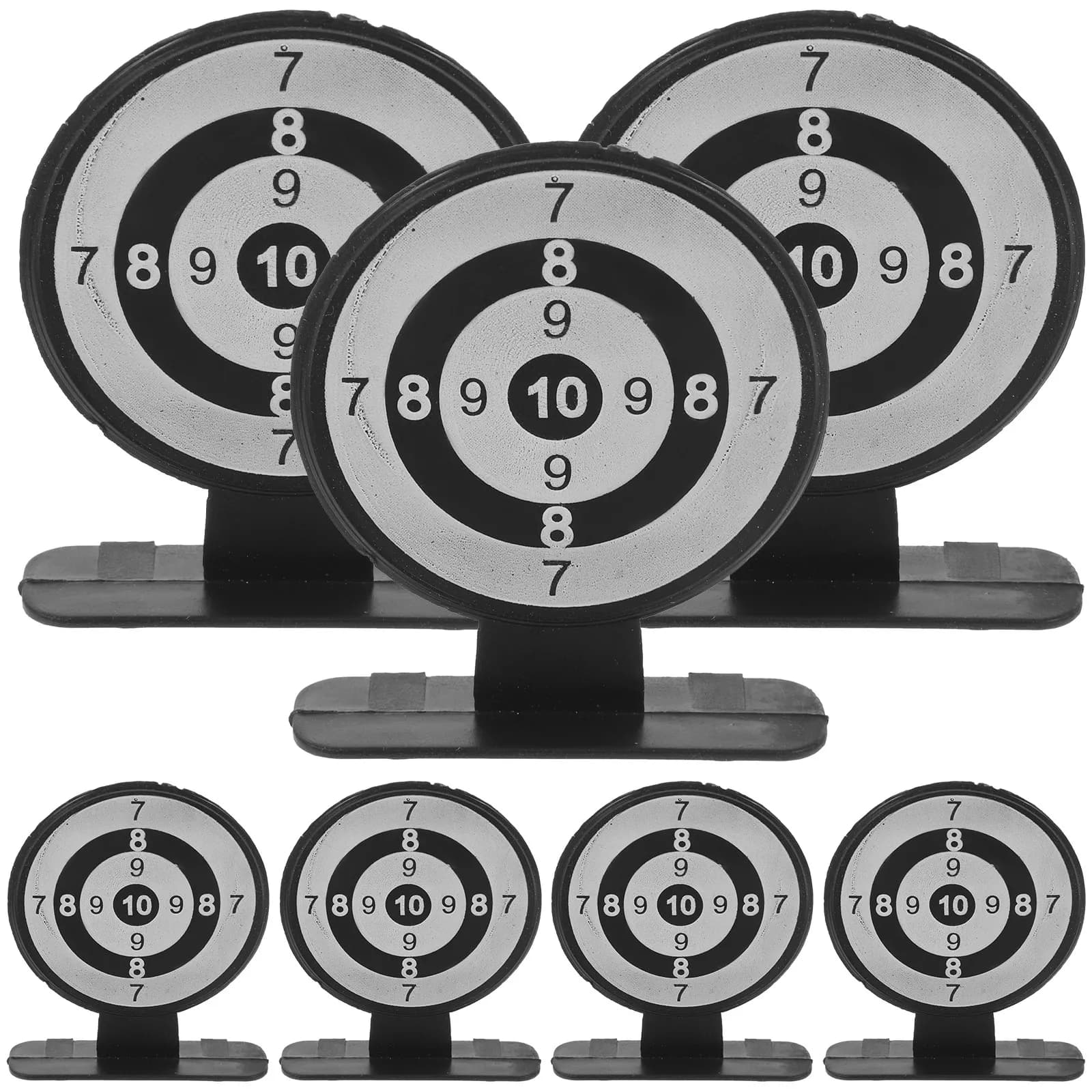 10 Pezzi Bersagli per Freccette in Plastica Premium, Resistenti all'Usura, con Supporto, per Giochi di Tiro Interattivi all'Aperto per Bambini