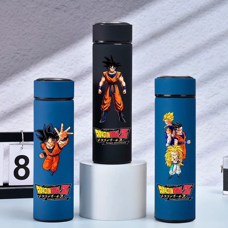 Borraccia Termica Portatile in Acciaio Inossidabile da 500ml Dragon Ball Anime, Tazza Isolante per Acqua Calda e Fredda, Anti-perdita, per Esterni