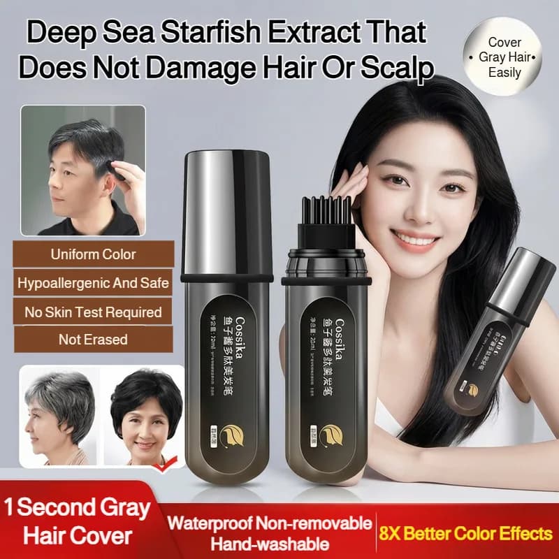 Cossika Caviar Peptide Hair Concealer Stick: Instant Cover for White Roots and Hair - Factory Direct Fast Shipping - Temporarily Covered for Hair