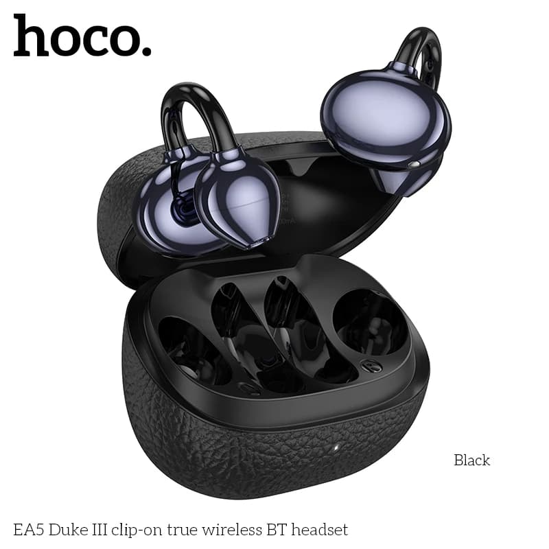 HOCO EA5 Bluetooth Headset 5.3 Wireless Bone Conduction Headphones Clip Ear Music Noise Cancellation Call HD Sports Gaming Headset